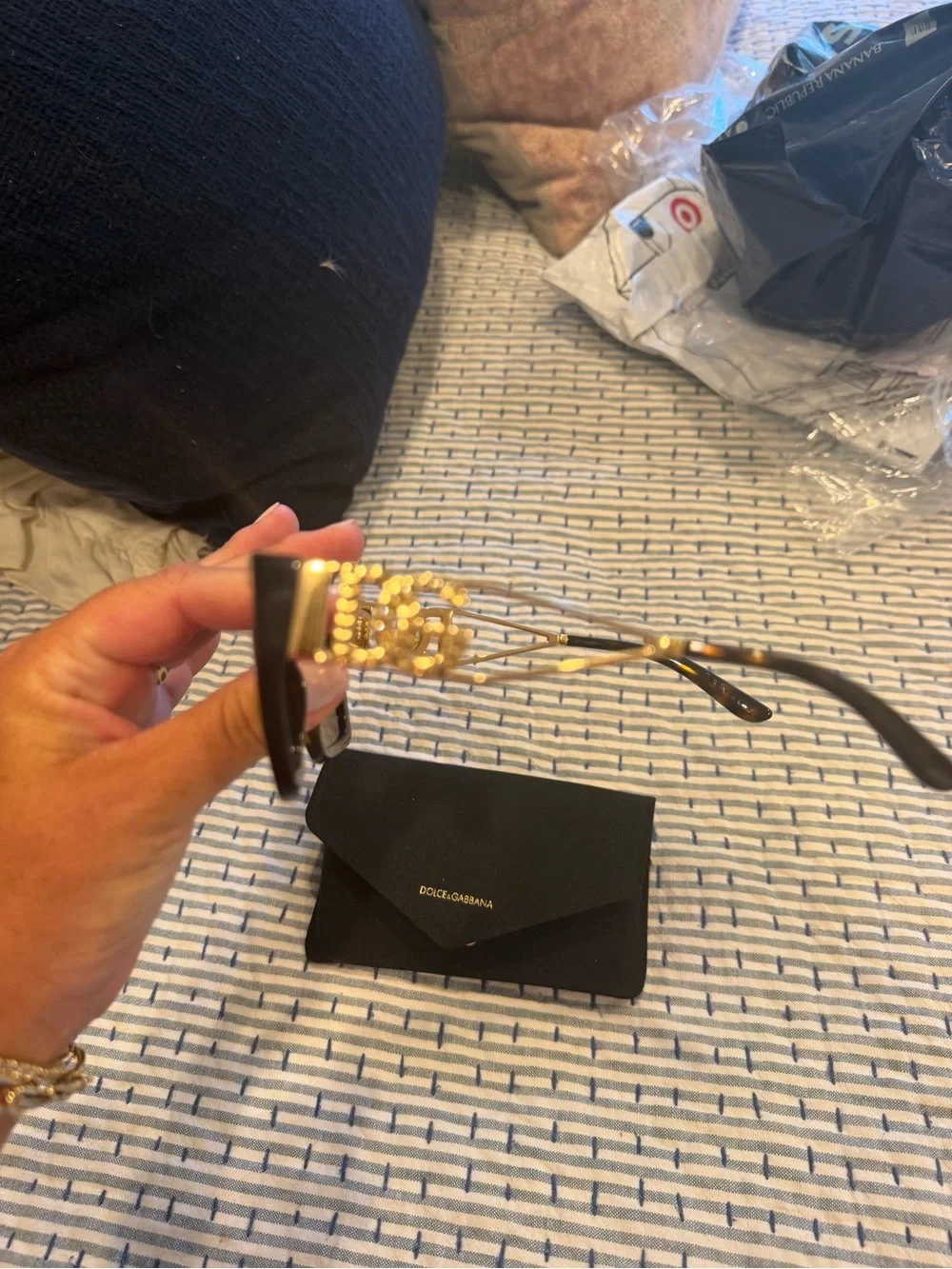Dolce & Gabbana Black Oversized Square Sunglasses